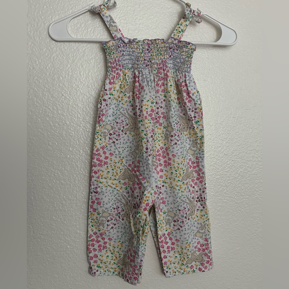 Disney Floral Print Kids Romper - Multicolor